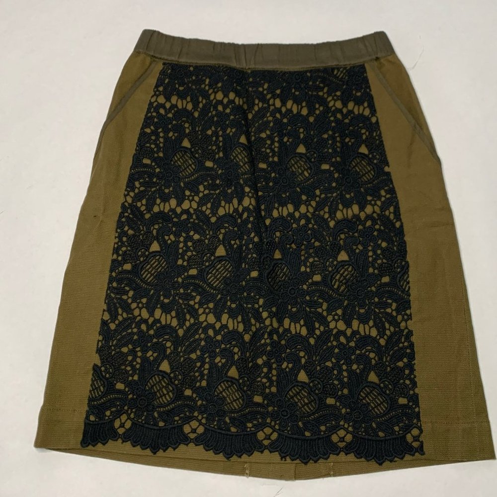 MAEVE OLIVE GREEN PENCIL SKIRT SIZE 2